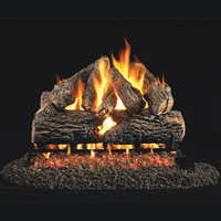 Real Fyre Charred Oak Gas Log 18-in with Burner Kit Options