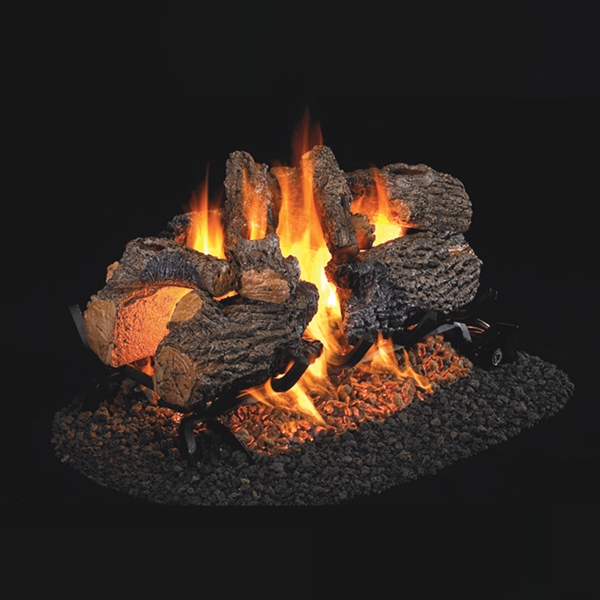 Real Fyre Charred Oak See-Thru 16" Gas Logs with G45 Burner Options