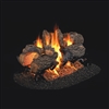 Real Fyre Charred Oak See-Thru 30-in Logs with Burner Kit Options