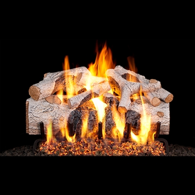 Real Fyre Charred Mountain Birch 18-in Gas Logs Only