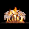 Real Fyre Charred Mountain Birch 30-in Gas Logs with Burner Kit Options