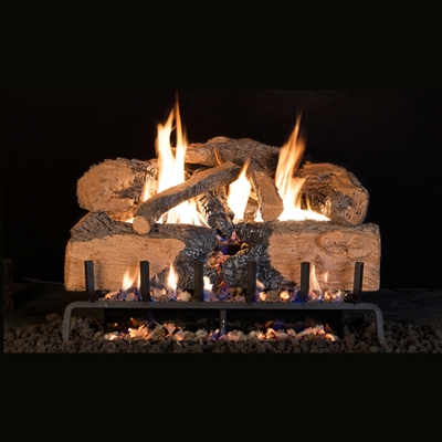 Real Fyre Charred Angel Split Oak 18/20-in Logs with Burner Kit Options