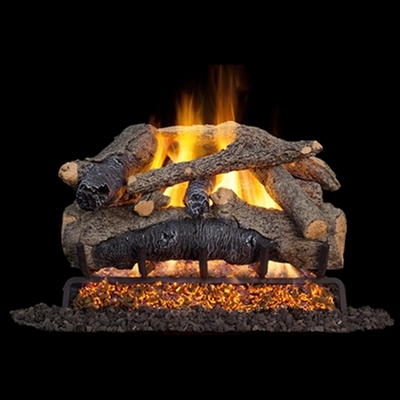 Real Fyre Colonial Oak 30-in Gas Logs with G52 Burner Kit Options
