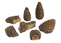 Decor Pack: Includes 4 small wood chips plus 3 small size pine cones