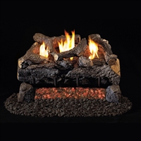 Real Fyre Evening Fyre Charred See-Thru Vent Free Gas Logs 16/18-in with G18 Burner Options