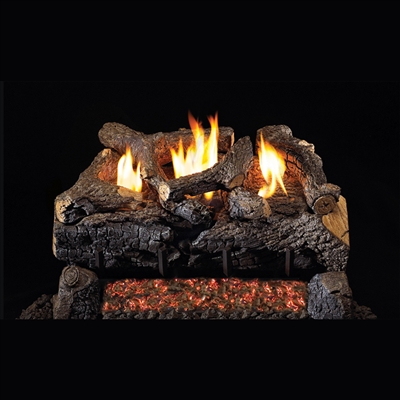 Real Fyre Evening Fyre Charred 30-in Vent-Free Gas Logs with G18 Burner Kit Options