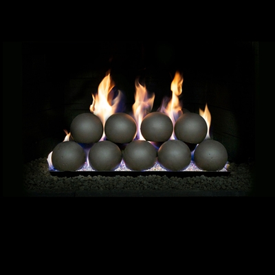 Real Fyre 5" Epic Black Fyre Spheres with 18-in P45 Burner