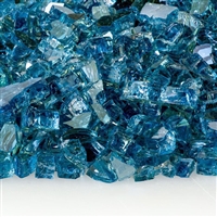 Fire Glass Plus 1/2-IN Blue Lagoon Reflective Fire Glass 10-Lb