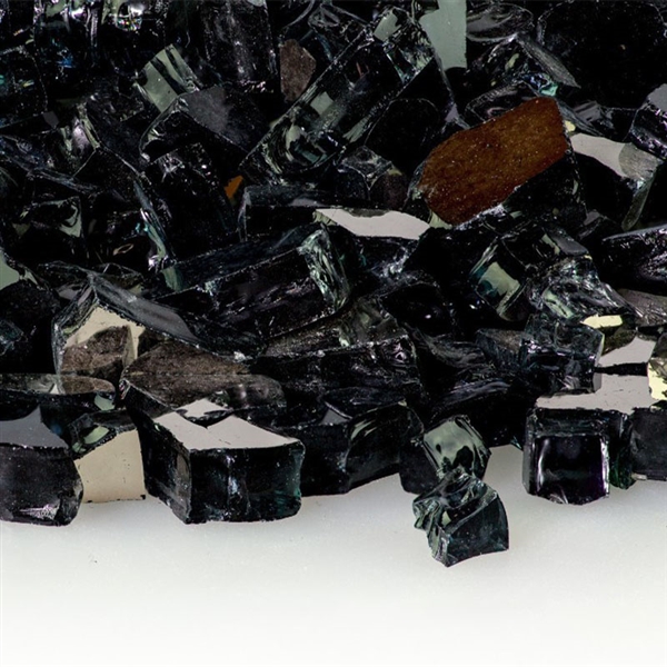 1/2-In Midnight Black Reflective Fire Glass 10-Lb