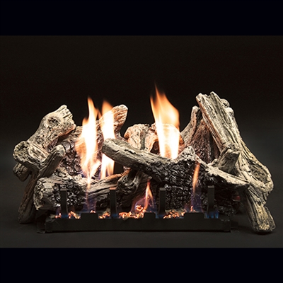Empire 18-IN Driftwood-Burncrete Log Set with Slope Glaze Burner