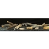 Empire 7-Piece Ceramic Fiber Log Set, Rocks, and 5 Stainless Steel Coils for 60" Boulevard