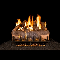 Real Fyre Mountain Crest Oak 24-in Logs with G31 Burner Kit Options