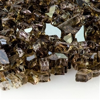 1/4-In Bronze Reflective Fire Glass 10-Lb