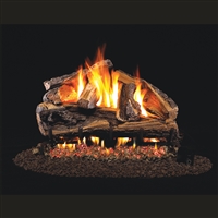 Real Fyre Rugged Split Oak 24-in Gas Logs with Burner Kit Options