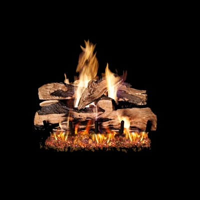 Real Fyre Split Oak Designer Plus 18-in Gas Logs with Burner Kit Options