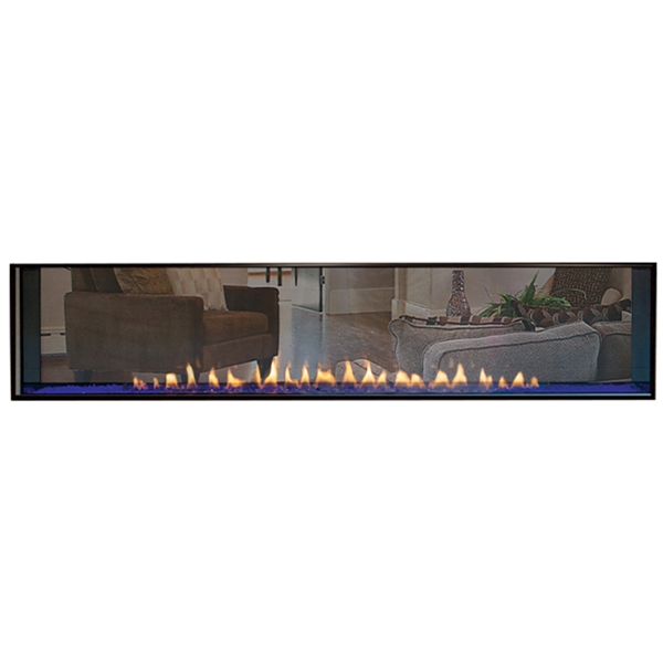 Empire Boulevard Vent-Free See Through Linear Fireplace 60-in