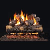 Real Fyre Woodland Oak 18-in Gas Logs with Burner Kit Options