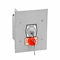 1KFSX Exterior Tamperproof OPEN-CLOSE Key Switch with Stop Button Flush Mount