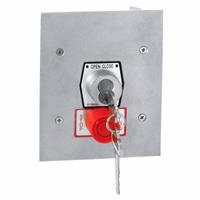 1KFSX-BC Exterior Tamperproof OPEN-CLOSE Best Cylinder or Equivalent Key Switch with Stop Button Flush Mount