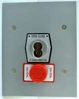 1KFSX-SLF Exterior Tamperproof OPEN-CLOSE S Type Large Format Key Switch with Stop Button Flush Mount