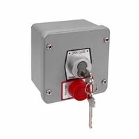 1KXS-BC NEMA 4 Exterior Tamperproof OPEN-CLOSE Best Cylinder or Equivalent Key Switch with Stop Button Surface Mount