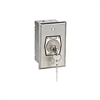 HBF-CC NEMA 1 Interior OPEN-CLOSE Changeable Core Cylinder Key Switch in Single Gang Back Box Flush Mount