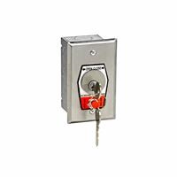 HBFS NEMA 1 Interior OPEN-CLOSE Key Switch with Stop Button in Single Gang Back Box Flush Mount