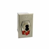 HBFS-SLF NEMA 1 Interior OPEN-CLOSE S Type Large Format Key Switch with Stop Button in Single Gang Back Box Flush Mount