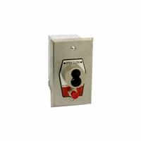 HBFS-SLF NEMA 1 Interior OPEN-CLOSE S Type Large Format Key Switch with Stop Button in Single Gang Back Box Flush Mount