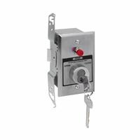HBFST-BC NEMA 1 Interior Tamperproof OPEN-CLOSE Best Cylinder or Equivalent Key Switch with Stop Button in Single Gang Back Box Flush Mount