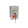 HBFSX Exterior OPEN-CLOSE Key Switch with Stop Button in Single Gang Back Box Flush Mount