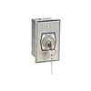 HBFX-CC Exterior OPEN-CLOSE Changeable Core Cylinder Key Switch in Single Gang Back Box Flush Mount
