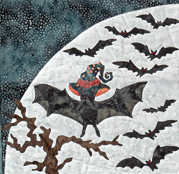 Bat in the Hat Applique Pattern and Complete Quilt Instructions