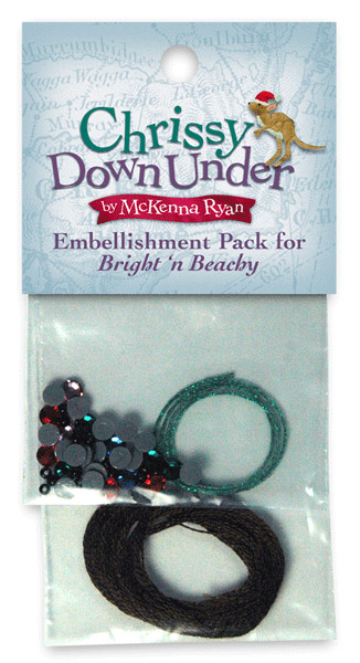 Embellishment kit for Chrissy Down Under's Bright N Beachy quilt block