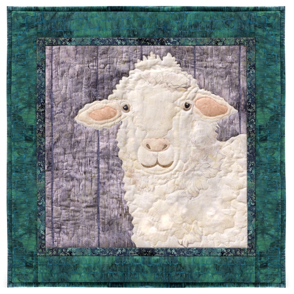 Quilt block of Fran the Sheep.