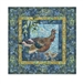 Quilt block of a mama turkey and her chicks