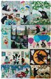 A 12 block quilt with each month of the year represented in the blocks!