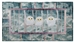 Quilt block of a trio of owlets trying out their wings for the first time