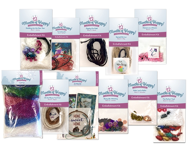 12 Months of Happy Complete Embellishment Kit  - Sold Out