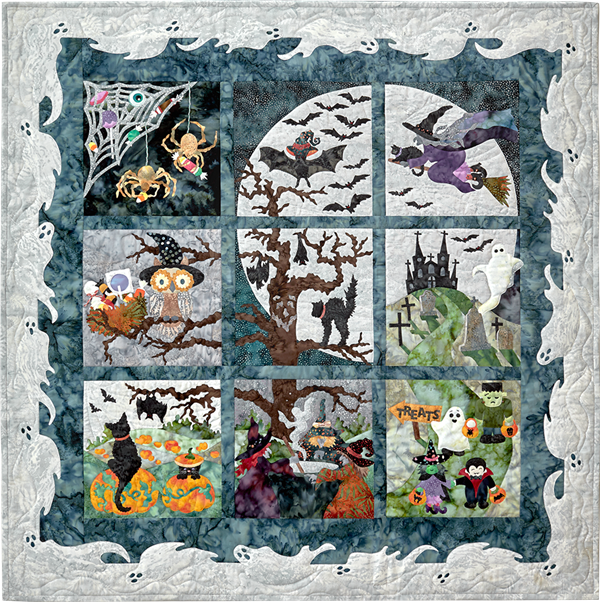 Halloweenies II Complete Laser Cut Fabric Kits with Borders - Sold Out