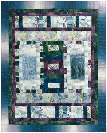 Enjoy making this window pane pieced quilt inspired by birds singing in a meadow.