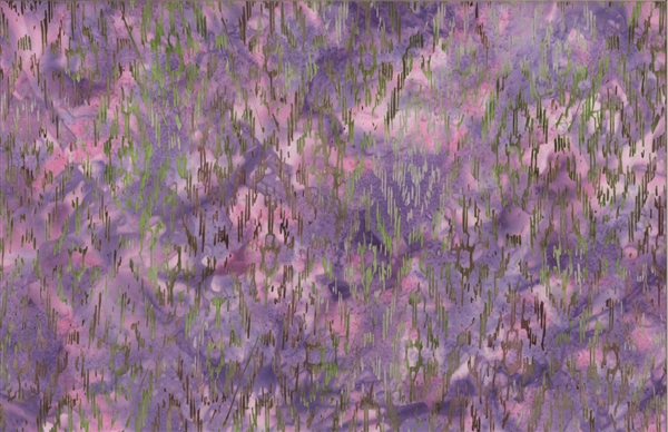 Batik fabric print of diamonds in hues of purple