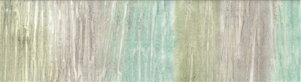 Batik fabric print in brushstroke design in tones of greens and tans