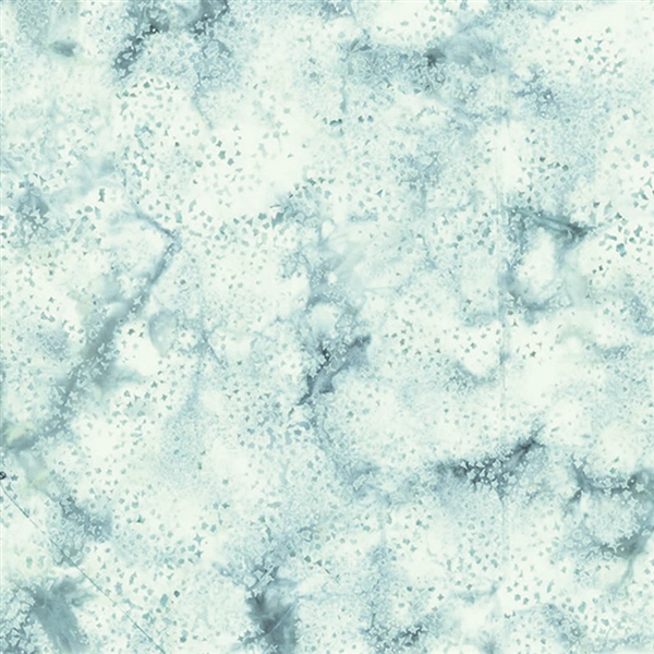 Batik fabric in a starry swirl print in pale blue/gray tones