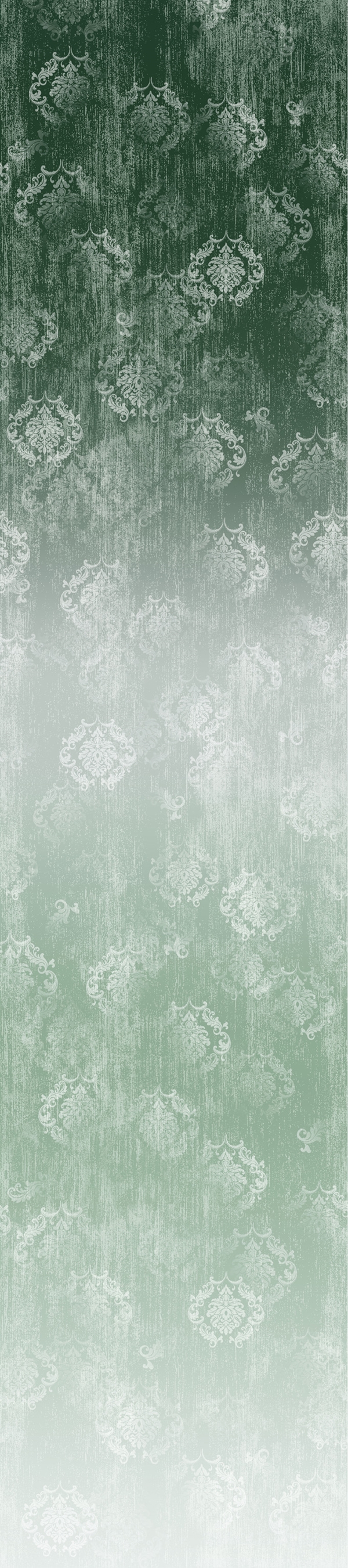 Timeless ombre digital print fabric in green gray tones