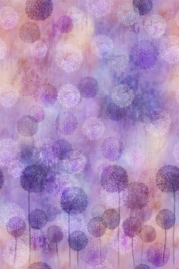 A purple/lavender allium fabric