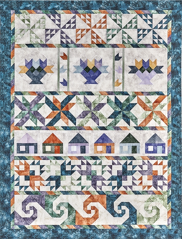 There's No Place Like Home Pieced Bed Quilt Kit