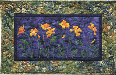 California Poppies Applique Pattern