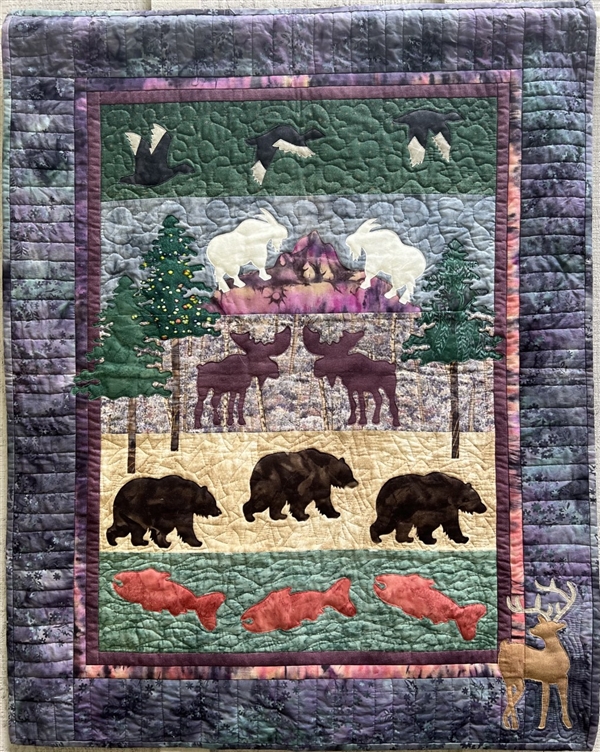 Moose Junction - Finished Wall-Hanging