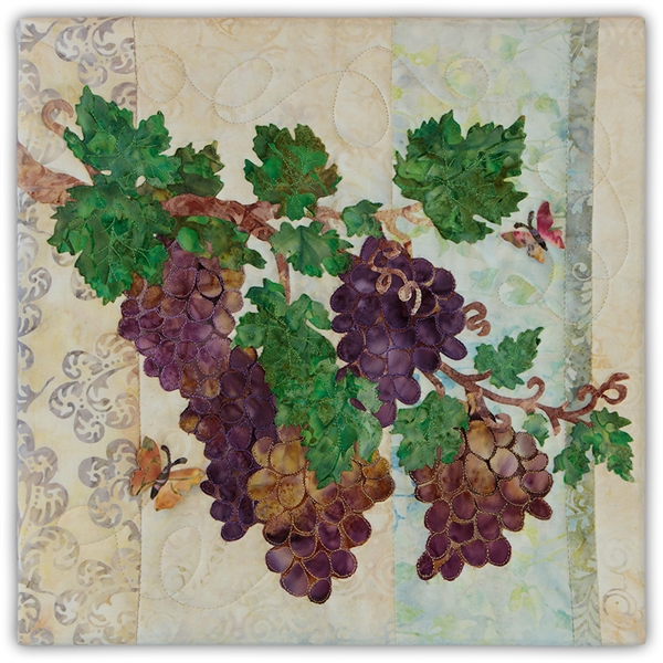 In Vino Veritas - Finished Quilt Block- SOLD!